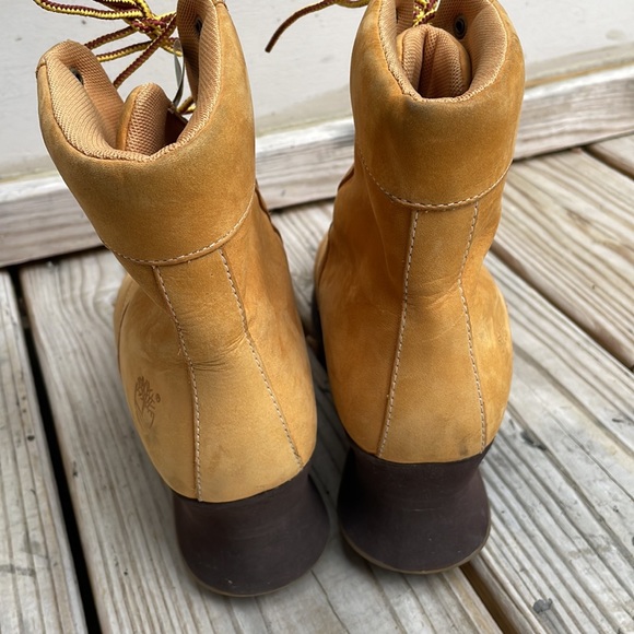 Timberland Women's Leather Waterproof Wedge Wheat Ankle Boots Size 9M - Picture 6 of 14